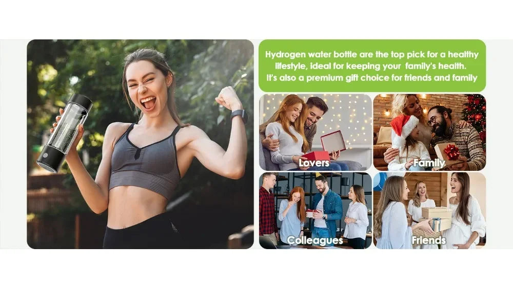 V8 Hydro-aura 420ml Hydrogen Water Bottle with SPE & PEM Technology