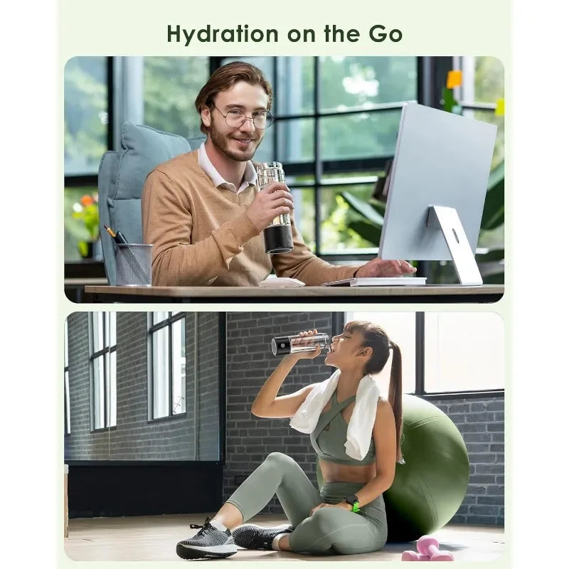 V8 Hydro-aura 420ml Hydrogen Water Bottle with SPE & PEM Technology