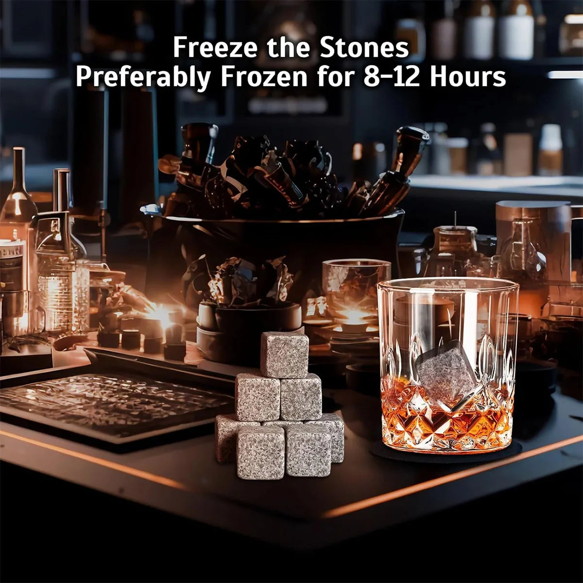 Whiskey Glass & Ice Stone Gift Box Set for that special someone