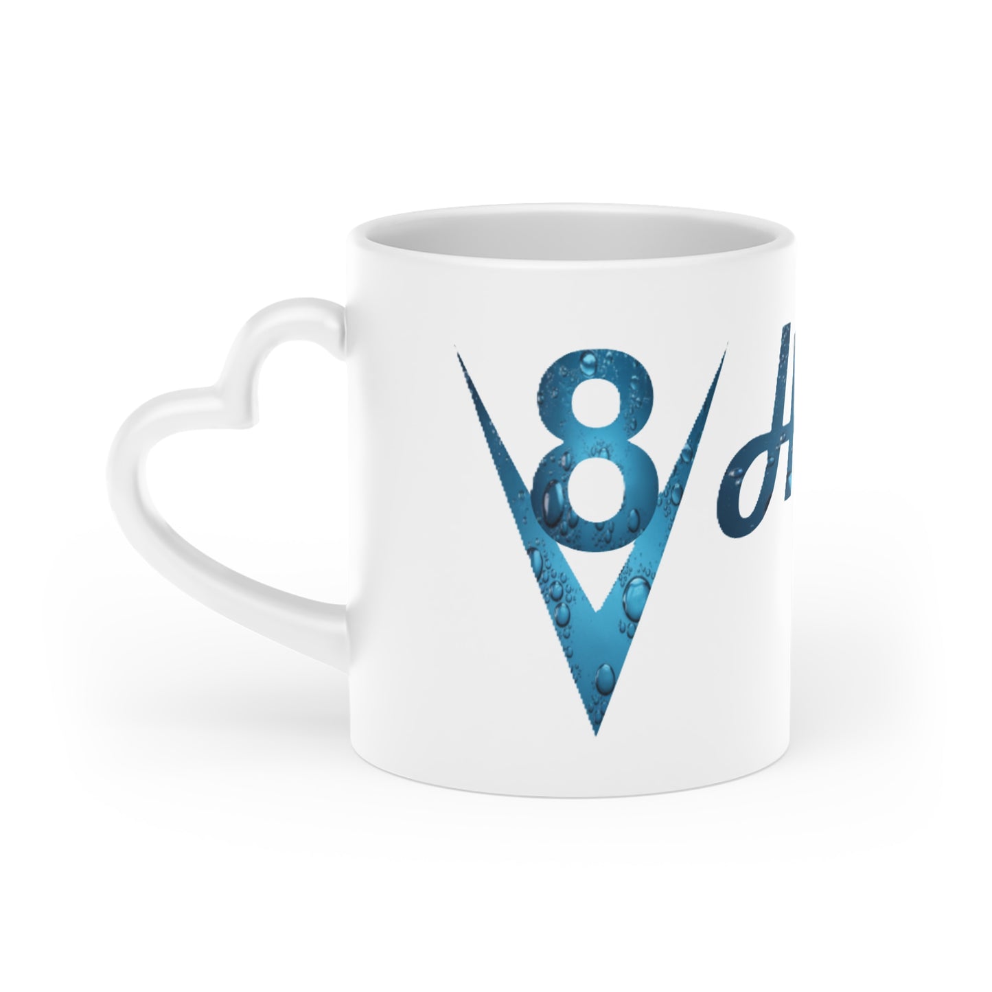 V8 Hydro Heart-Shaped Mug