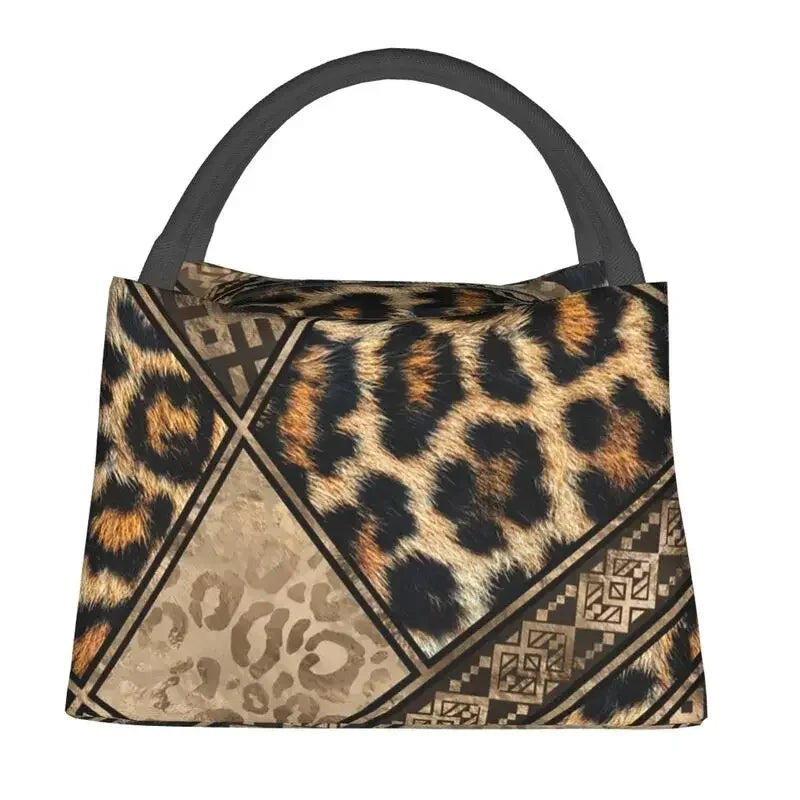 Animal Print Leopard Skin (19 Designs) Insulated Lunch Bags Resuable Thermal Cooler Food Lunch Box