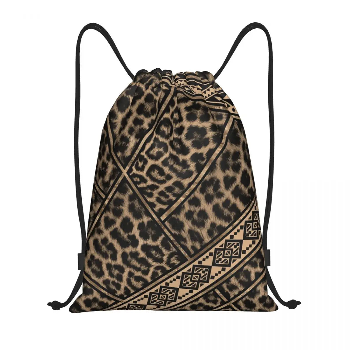 Animal Leopard Print (17 Designs) Drawstring Bag Portable Sports Gym Sack pack Training Backpacks