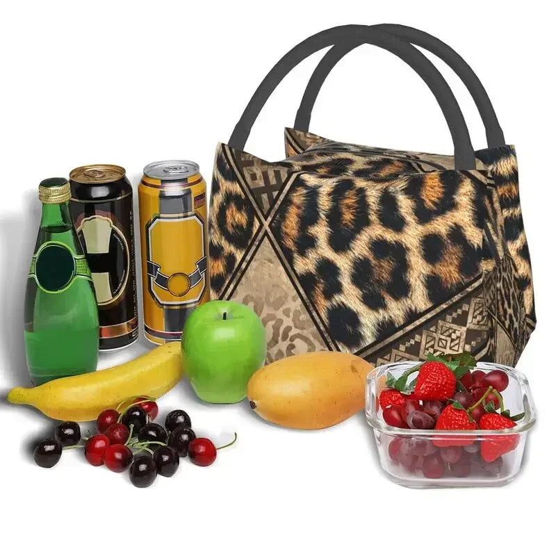 Animal Print Leopard Skin (19 Designs) Insulated Lunch Bags Resuable Thermal Cooler Food Lunch Box