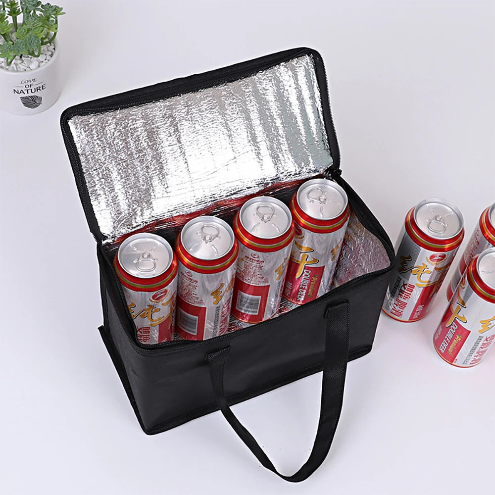 Portable Lunch Cooler Bag Folding Insulation Picnic Ice Pack Food Thermal Bag Drink Carrier Insulated Bags Beer Delivery Bag