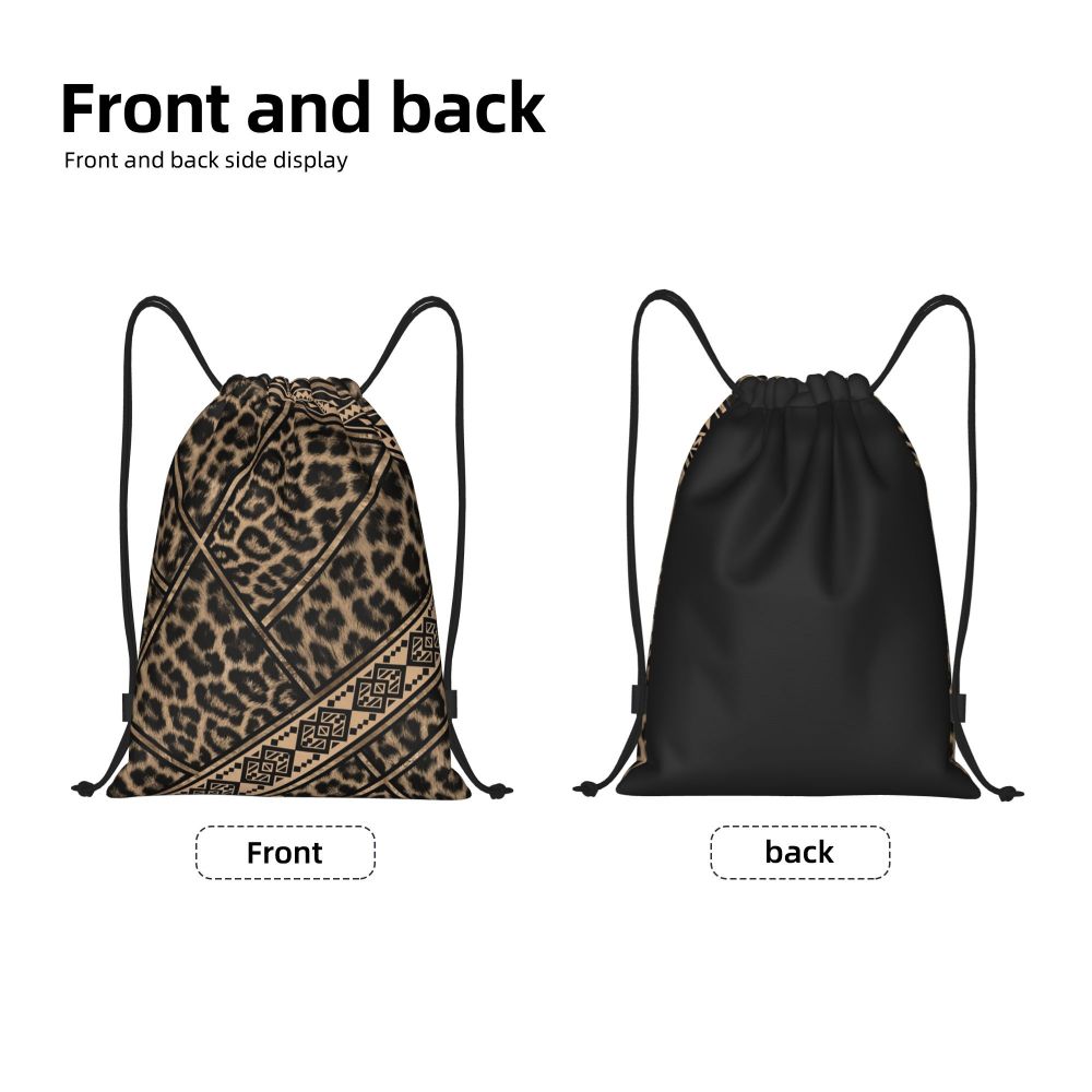 Animal Leopard Print (17 Designs) Drawstring Bag Portable Sports Gym Sack pack Training Backpacks