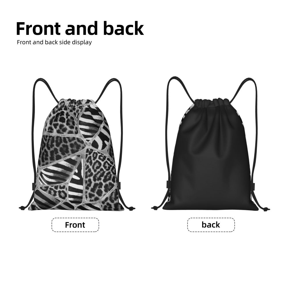 Animal Leopard Print (17 Designs) Drawstring Bag Portable Sports Gym Sack pack Training Backpacks