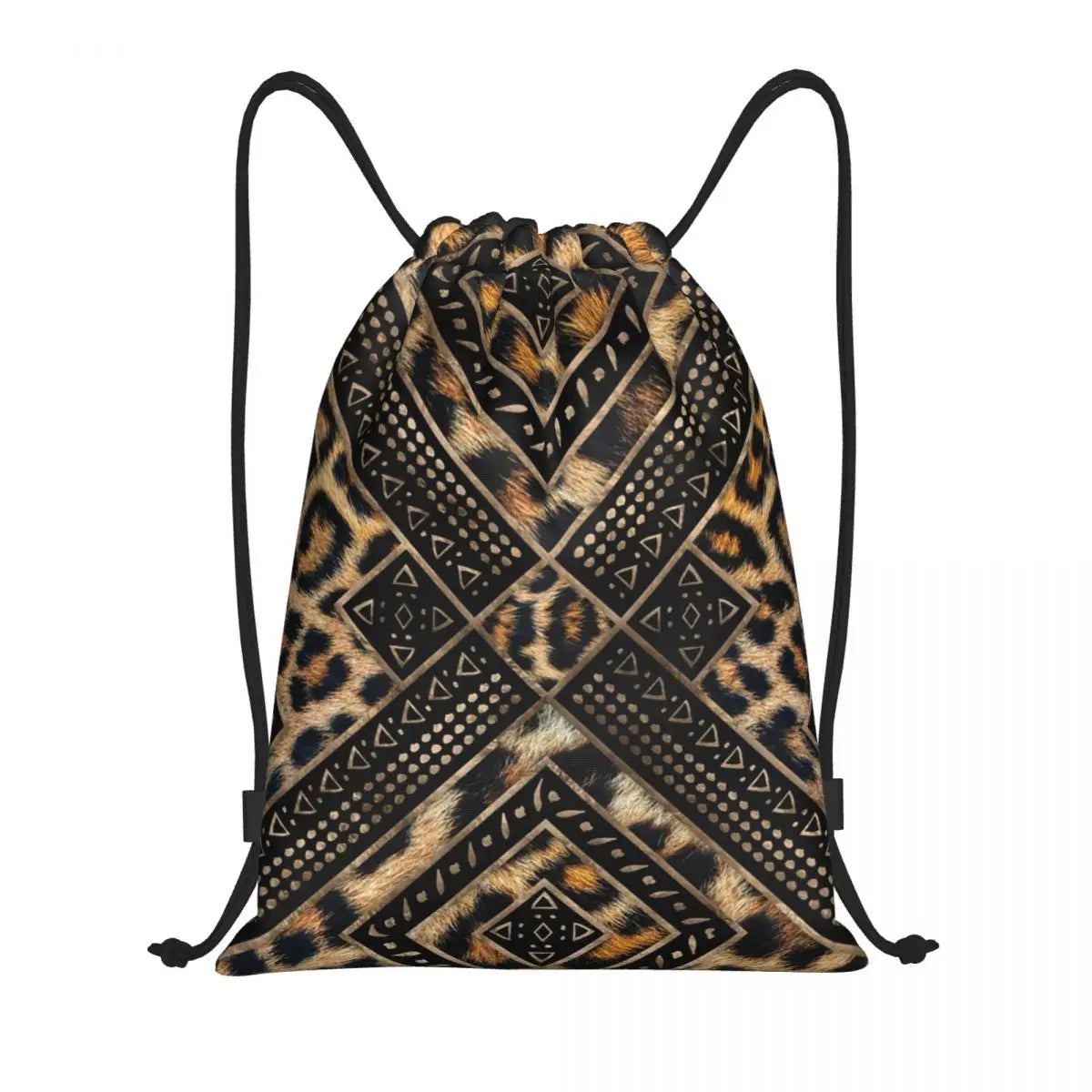 Animal Leopard Print (17 Designs) Drawstring Bag Portable Sports Gym Sack pack Training Backpacks