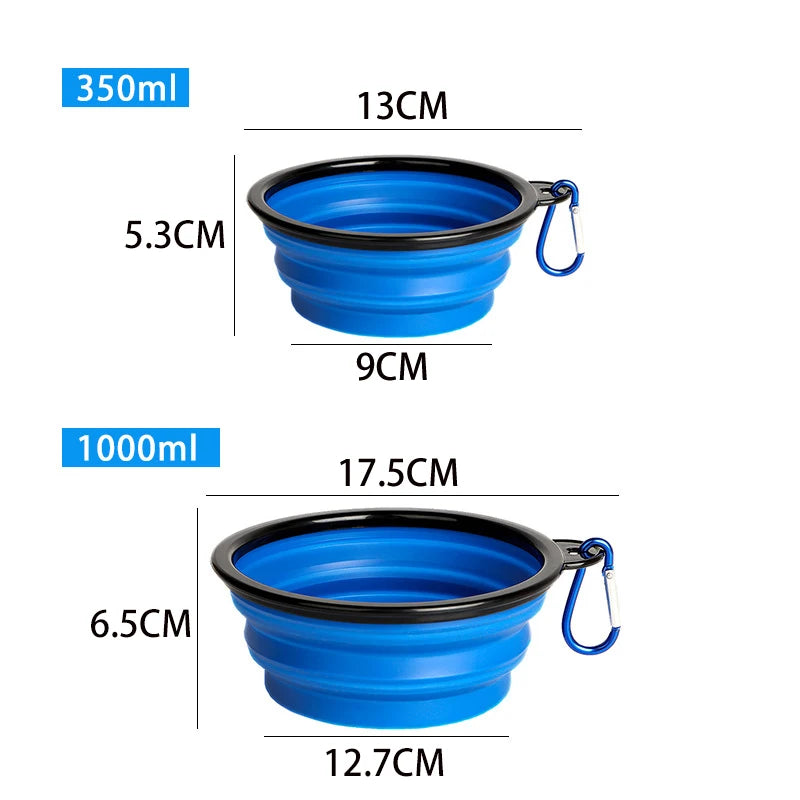 V8 Hydro Pet 350ML Foldable Silicone Pet Bowl Portable Puppy Food Container Collapsible Feeder for Outdoor Camping Dog Accessories