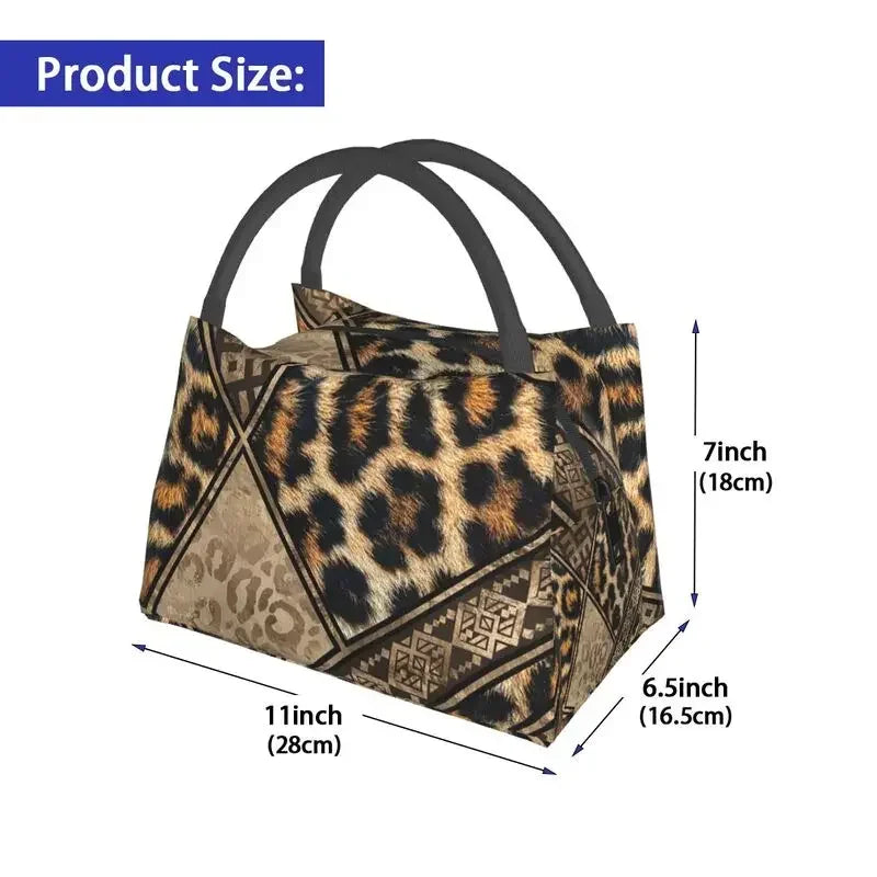 Animal Print Leopard Skin (19 Designs) Insulated Lunch Bags Resuable Thermal Cooler Food Lunch Box