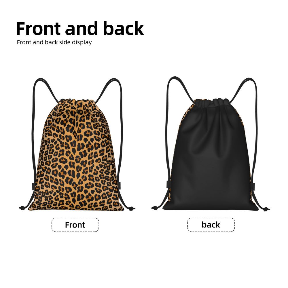 Animal Leopard Print (17 Designs) Drawstring Bag Portable Sports Gym Sack pack Training Backpacks