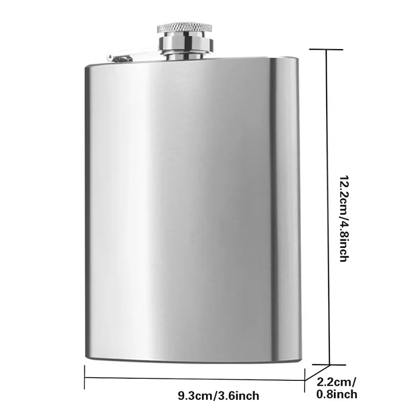 Custom Wine/Whiskey Hip Flask Stainless Steel Purple Letter Pattern