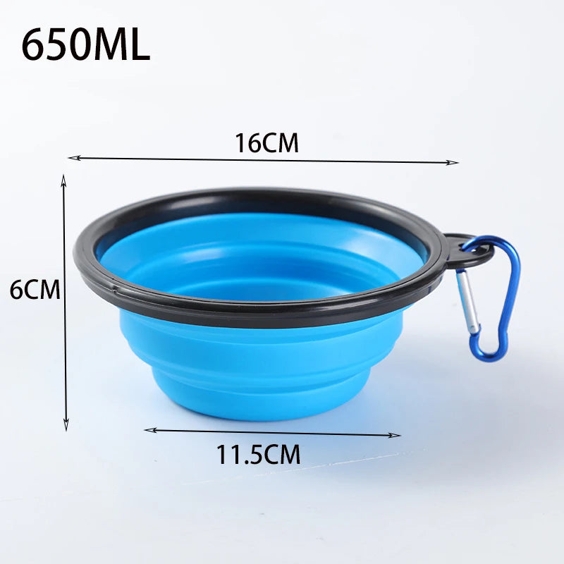 V8 Hydro Pet 1000ML Foldable Silicone Pet Bowl Portable Puppy Food Container Collapsible Feeder for Outdoor Camping Dog Accessories