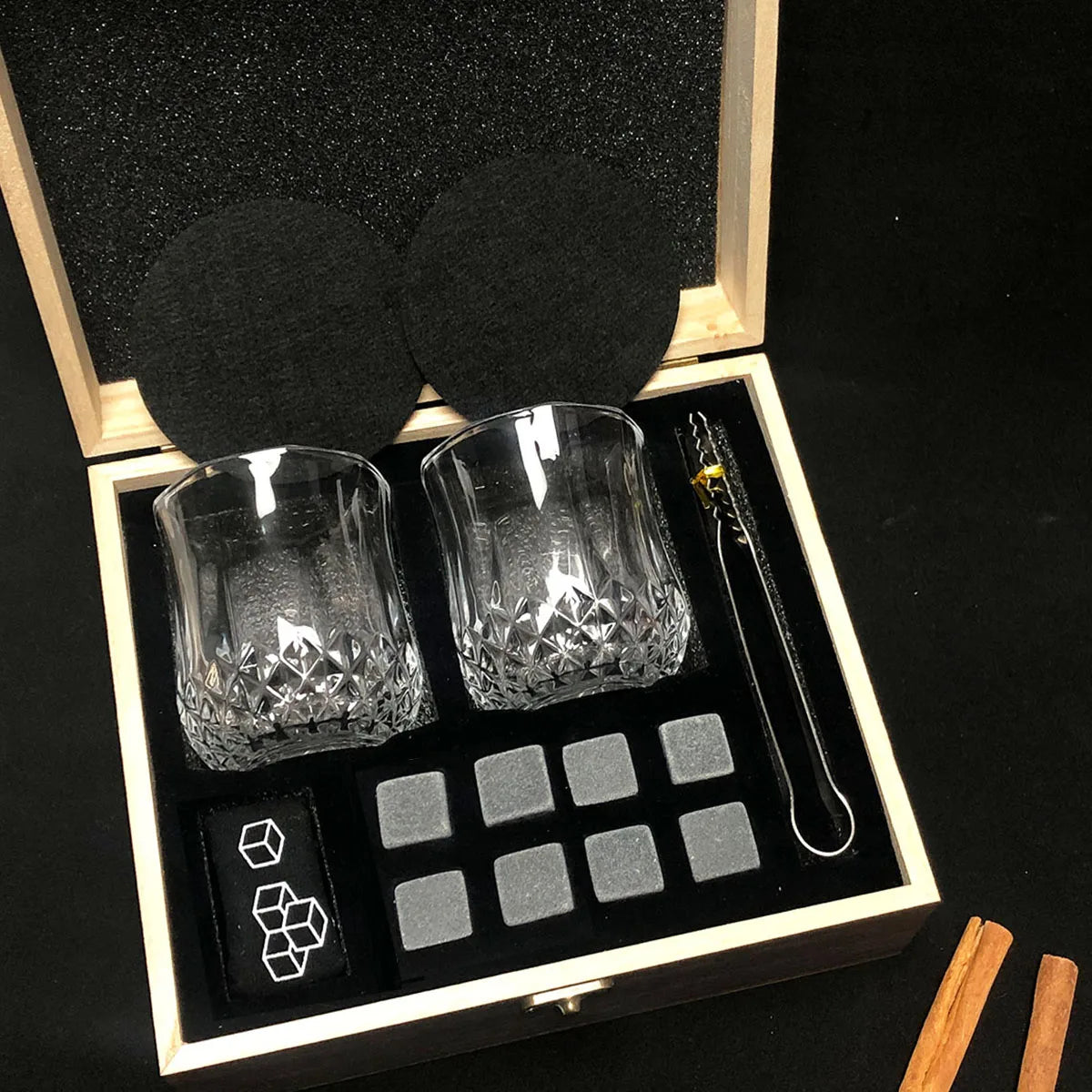 Whiskey Glass & Ice Stone Gift Box Set for that special someone