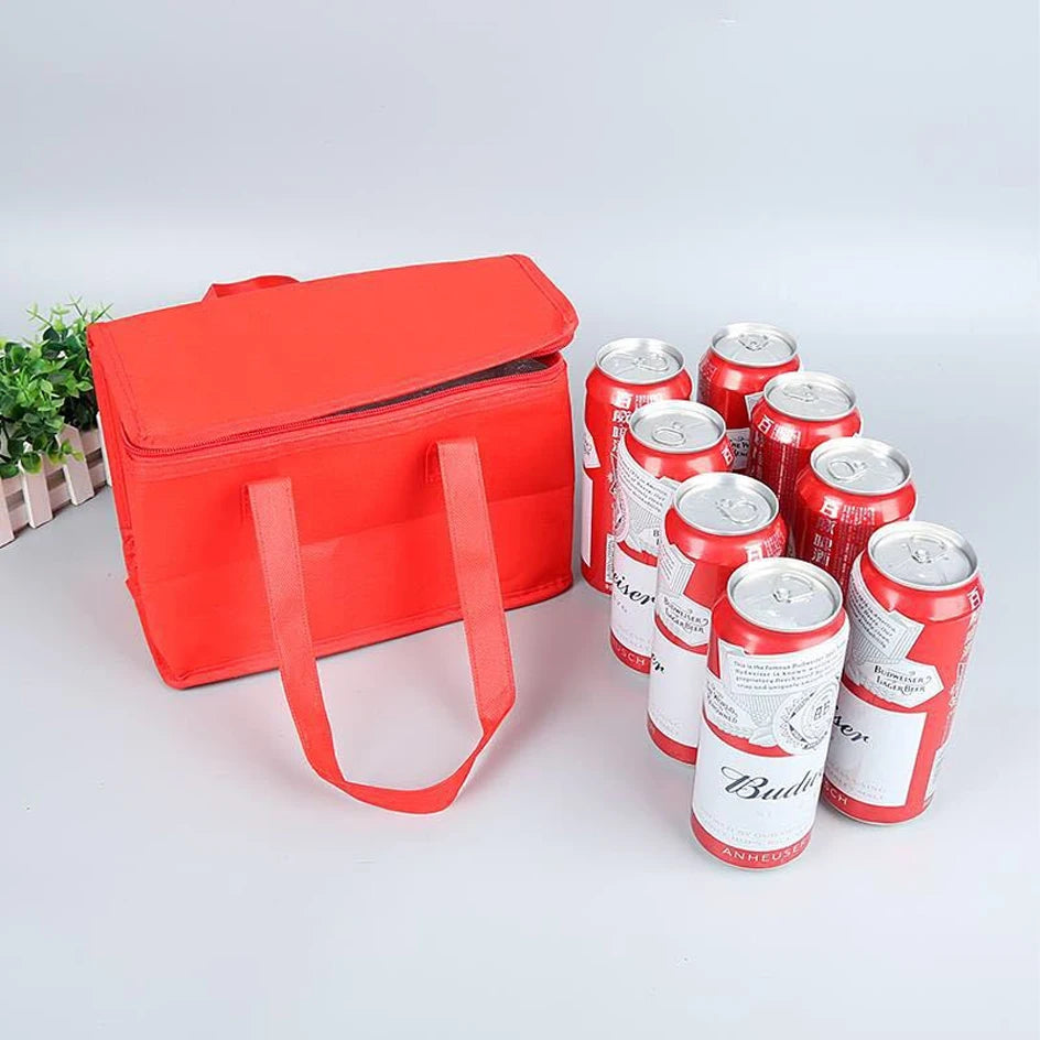 Portable Lunch Cooler Bag Folding Insulation Picnic Ice Pack Food Thermal Bag Drink Carrier Insulated Bags Beer Delivery Bag