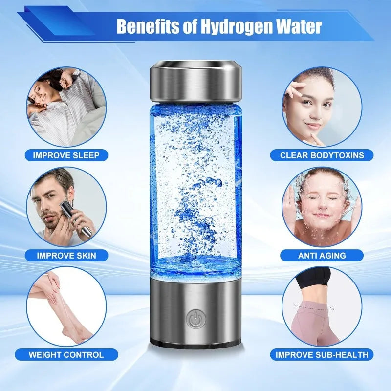 V8 Hydro-tube - 900PPB Hydrogen Water Bottle 420ML SPE & PEM Technology