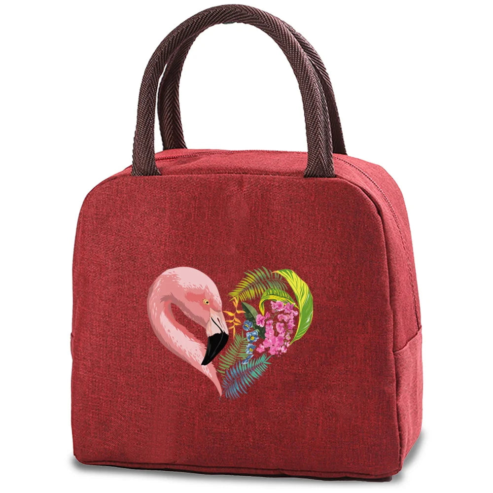 Love Print (15 Designs) Canvas Lunch Bags Cooler Camping Picnic Bag Fashion Lunch Box Bag School Food Insulated Dinner Bag Travel Handbags