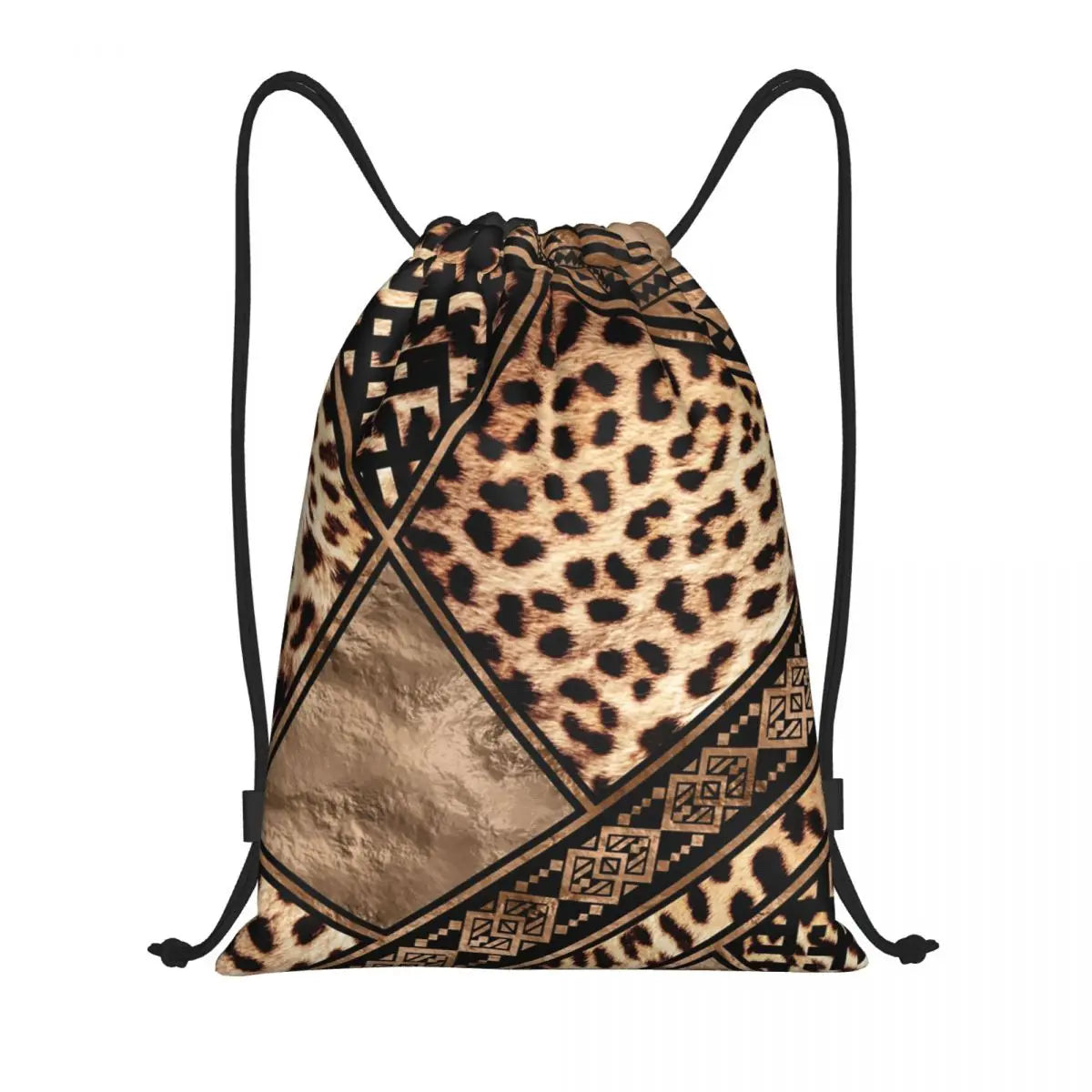 Animal Leopard Print (17 Designs) Drawstring Bag Portable Sports Gym Sack pack Training Backpacks