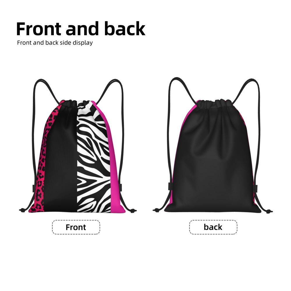 Animal Leopard Print (17 Designs) Drawstring Bag Portable Sports Gym Sack pack Training Backpacks