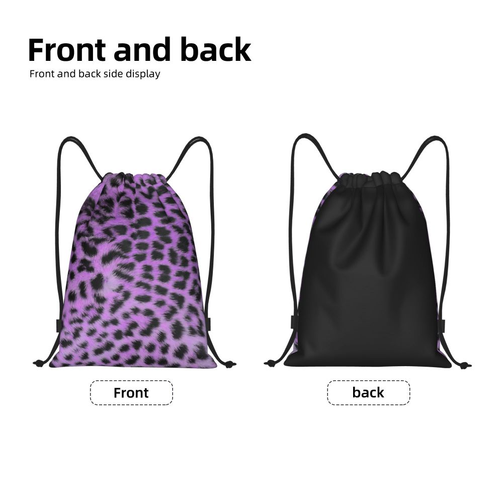 Animal Leopard Print (17 Designs) Drawstring Bag Portable Sports Gym Sack pack Training Backpacks