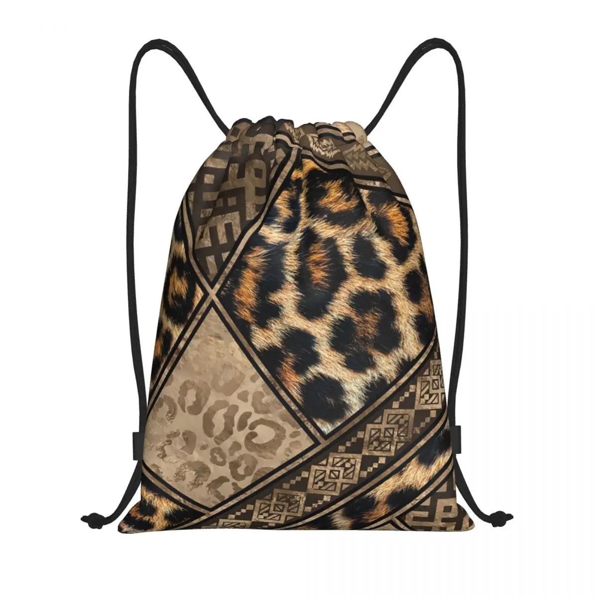 Animal Leopard Print (17 Designs) Drawstring Bag Portable Sports Gym Sack pack Training Backpacks