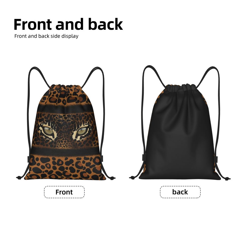 Animal Leopard Print (17 Designs) Drawstring Bag Portable Sports Gym Sack pack Training Backpacks