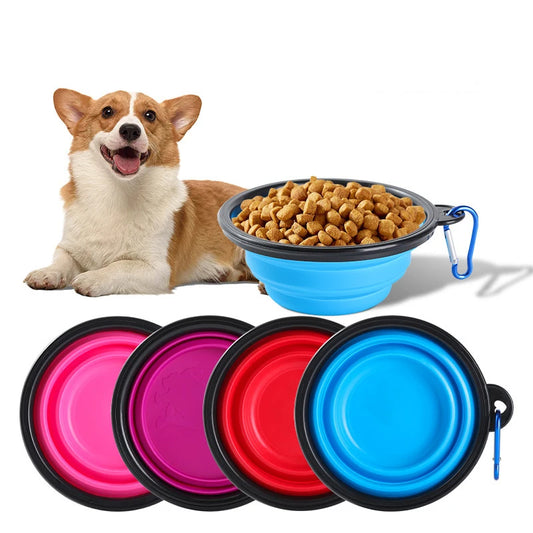 V8 Hydro Pet 350ML Foldable Silicone Pet Bowl Portable Puppy Food Container Collapsible Feeder for Outdoor Camping Dog Accessories