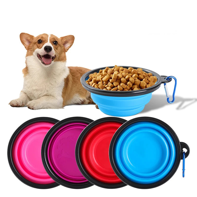 V8 Hydro Pet 1000ML Foldable Silicone Pet Bowl Portable Puppy Food Container Collapsible Feeder for Outdoor Camping Dog Accessories