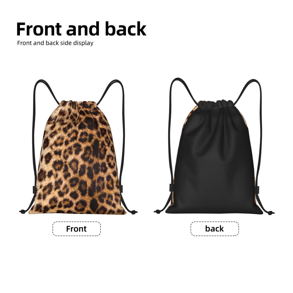 Animal Leopard Print (17 Designs) Drawstring Bag Portable Sports Gym Sack pack Training Backpacks