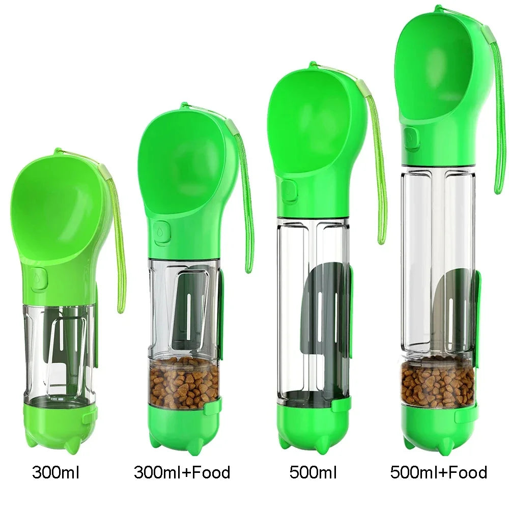 V8 Hydro Pet Portable cat and dog water bottle, food feeder, drinking fountain, 3 in 1 poop dispenser, leak proof