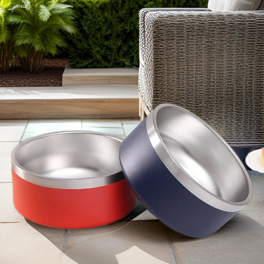 V8 Hydro-pet Medium 16cm Stainless Steel Pet DoV8 Hydro-pet Bowl Cat Bowl, 304 Stainless Steel, Double Vacuum, Non-slip Base Design, Luxury Pet Bowl