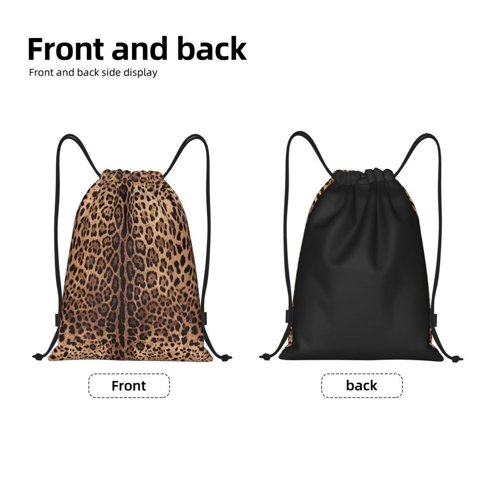 Animal Leopard Print (17 Designs) Drawstring Bag Portable Sports Gym Sack pack Training Backpacks